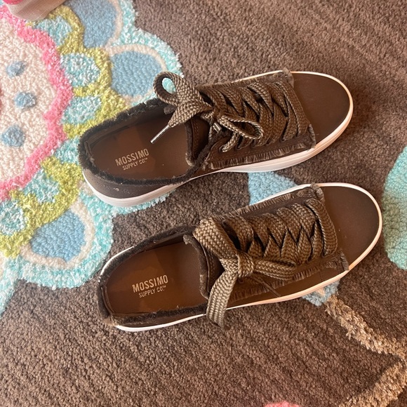 Mossimo Green Sneakers | Dark Green Satin Tennis Shoes | Fun Sneakers - Picture 5 of 9